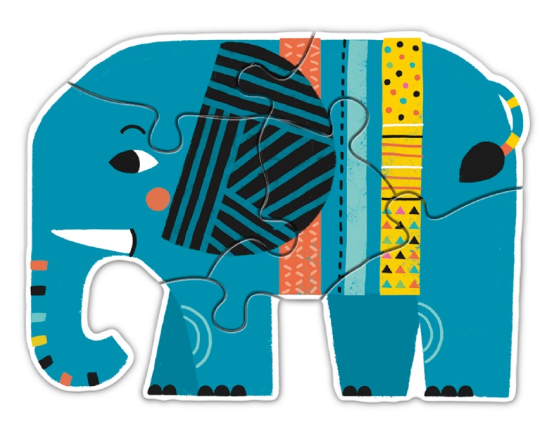 寶寶玩大片拼圖：野生動物